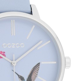 Oozoo - Timepieces Women's Watch | Women's Watch with Metal Strap | Modern Watch for Women | Elegant Analogue Women's Watch in Round (42 mm Case), C11067 - Light Blue, Strap.