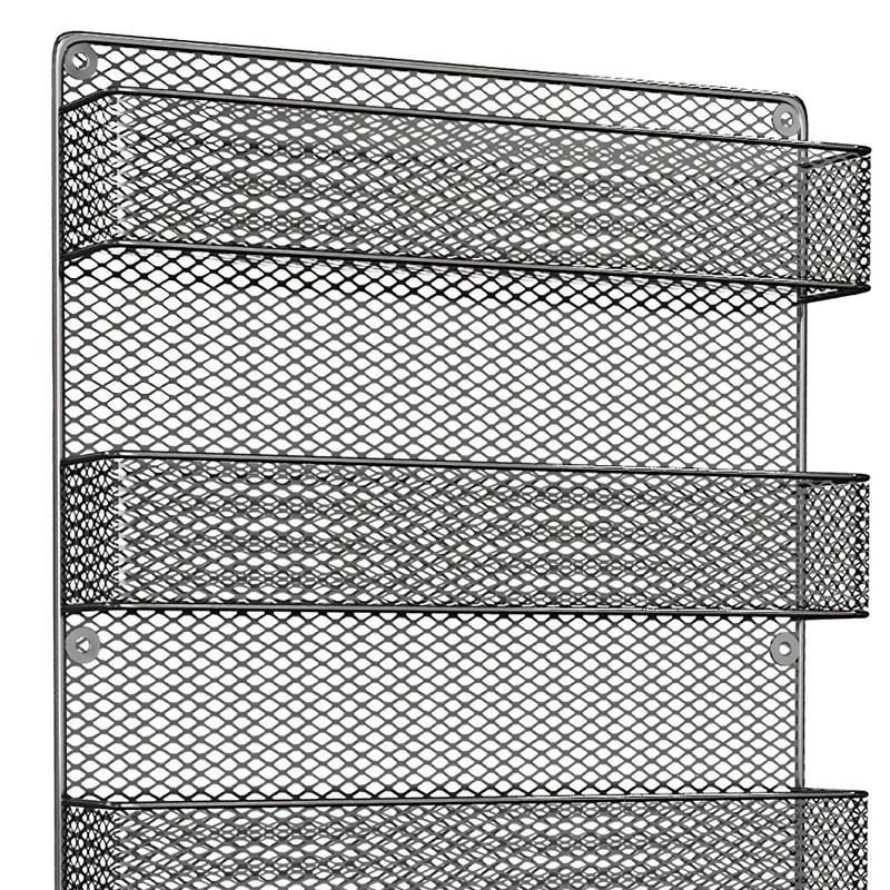 Spice Rack Organizer - Space-Saving Wall-Mount 5-Tier Wire Shelves for