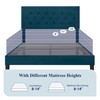 Allewie Queen Size Bed Frame Upholstered Platform Bed with Adjustable