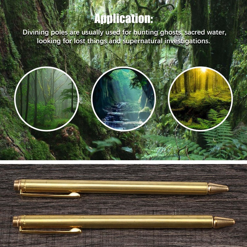 Kopinma 2PCS Dowsing Rods, Retractable Divining Rods, Portable Pen Shape