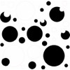 RoomMates Repositionable Wall Stickers - Black and White Chalkboard Dots