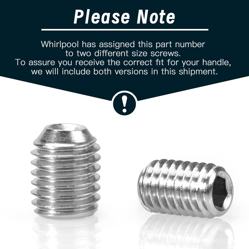 W11366418 Refrigerator Freezer Door Handle Mounting Set Screw - AM