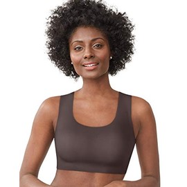 Bali Comfort Revolution Wireless T-Shirt Bra, Wireless Full-Coverage Bra, Pullover Wirefree T-Shirt Bra, Warm Cocoa Brown, XX-Large