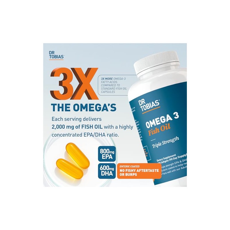 Dr. Tobias Aceite De Pescado Omega 3, 2000 Mg De