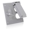 Leviton Cover, 2-Gang Switch and Duplex Receptacle, Vertical or Horizontal