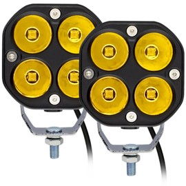 STDYSUN LED Yellow/Amber Driving Fog Lights Pod Lights Offroad Driving Lights Work Auxiliary Lights Bumper Lights 2Pcs 3Inch 40W Waterproof Fit for Car Truck ATV UTV Motorcycle Golf Pick-up
