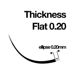 DESIRES LASHES By EMILYSTORES Ellipse Lashes Flat 0.20mm Thickness D Curl Length 10mm Lashes Extensions Single Size For eyelash Extension(Ellipse,Flat0.20,D,10mm)