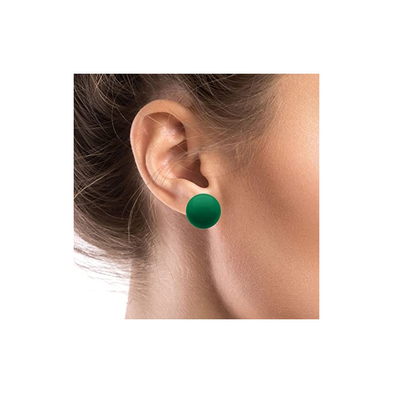 Soul-Cats Round Stud Earrings Diameter Approx: 16mm, Fabric, No Gemstone