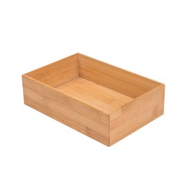 Bamboo Drawer Organizer - Kitchen Utensil Organizer Silverware Tray Cutlery Holder，Office Desk Supplies and Accessories (8.9x5.9x2.6 inch)