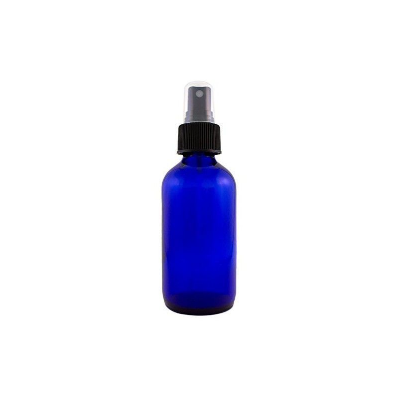 4 fl oz Cobalt Blue Glass Bottle with Black Spray