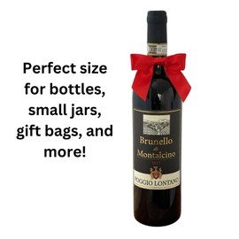 Red Satin Pre-tied Christmas Bows - 3" wide, Set of 10, Gift Bows, Wine Decor, Birthday, Gift Basket, House Warming, Anniversary, Party Favors, Wedding Decoration, Valentine's Day, Easter