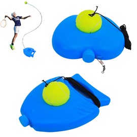 mengger 2Pcs Tennis Trainer Rebound Ball Trainer Baseboard Set with Rope Portable Training Equipment Base Practice Tool Set for Adult Solo Training Kids Player Beginner