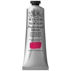Winsor & Newton 2320502 60 ml Professional Acrylic Colour - Permanent Rose Quin, 60 ml (Pack of 1)