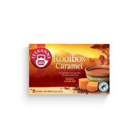 Teekanne Rooibos Refined with Caramel Infusion Tea Sun Dried Rooibos from South Africa 20 Teabags