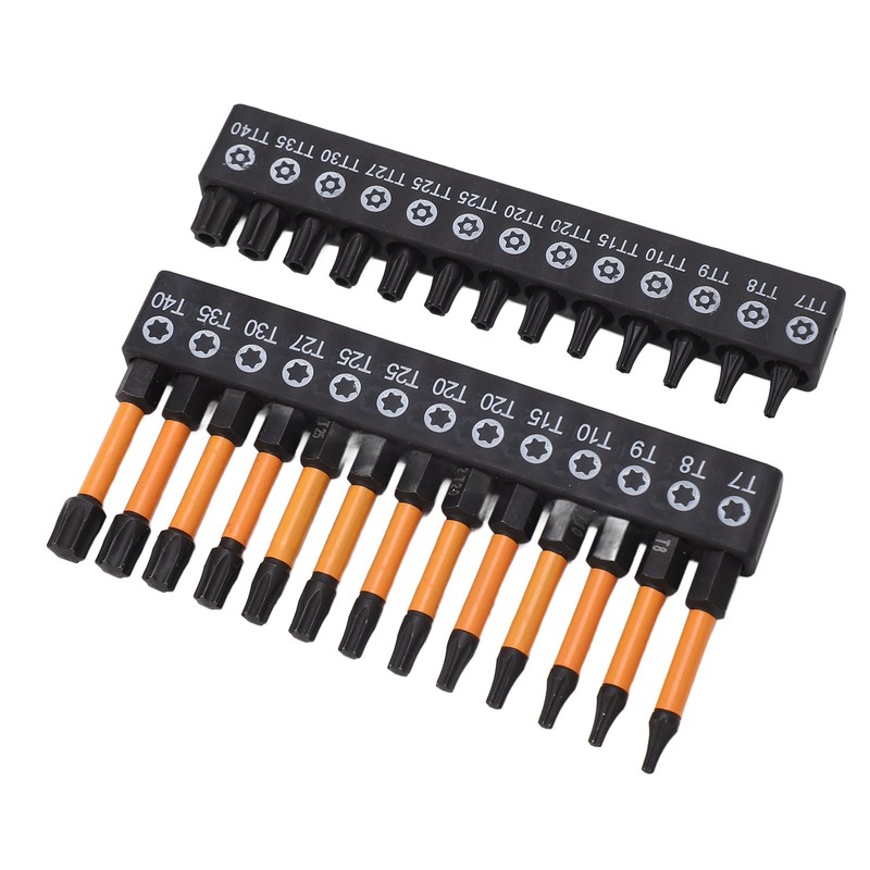26Pcs Screwdriver Bit Star S2 Alloy Steel 1/4in Hex Shank