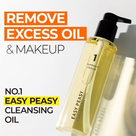 numbuzin Óleo de limpeza No.1 Easy Peasy 200 ml Limpeza derivada de Natrue, calmante, hidratação