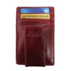 Money Clip Leather Wallet For Men Slim Front Pocket RFID