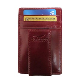 Money Clip Leather Wallet For Men Slim Front Pocket RFID Blocking with Super Strong Magnetic
