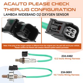 2Pcs Oxygen O2 Sensor 234-9091 234-4462 Upstream Downstream Fit for Honda Accord 2008-2012 Acura TSX 2009-2014 2.4L Replaces#36531-R40-A01 36532-R40-A01