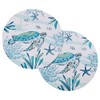2 Pk Sea Turtle Braided Placemat Set One Size Blue
