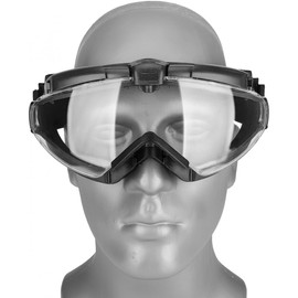 GoldenBall Tactical TPU Outdoor Aviator Fan Airsoft Paintball Goggles (Black)