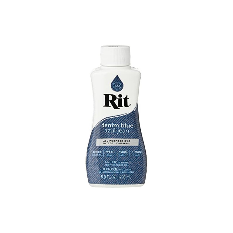 Rit All Purpose Liquid Dye 236 ml - Denim Blue,RITLD