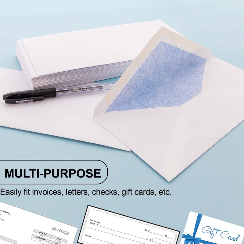 BAZIC 5049#10 Security Envelope w/Gummed Closure (40/Pack)