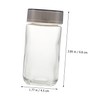 BIUDECO 4pcs Kitchen Glass Spice Jars Transparent Seasoning Containers for
