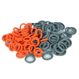 1/4" & 3/8" Pressure Washer QD Colored O-Rings (1/4''&3/8''(25+25) 50 Pack （Orange+Grey）,M22 Quick Connect Coupler