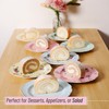 BTaT- Porcelain Floral Plates Set of 8, 8 Inch, Assorted