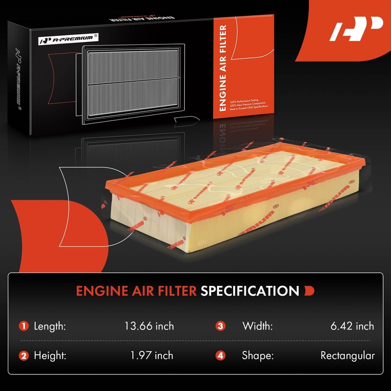 A-Premium Engine & Cabin Air Filter w/Activated Carbon Compatible with