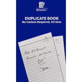 2 Pack A5 Duplicate Books NCR – Numbered 1–40 Pages | No Carbon Required | Alphabetical Index | Invoice, Receipt & Order Books | Easy Tear Perforated Pages