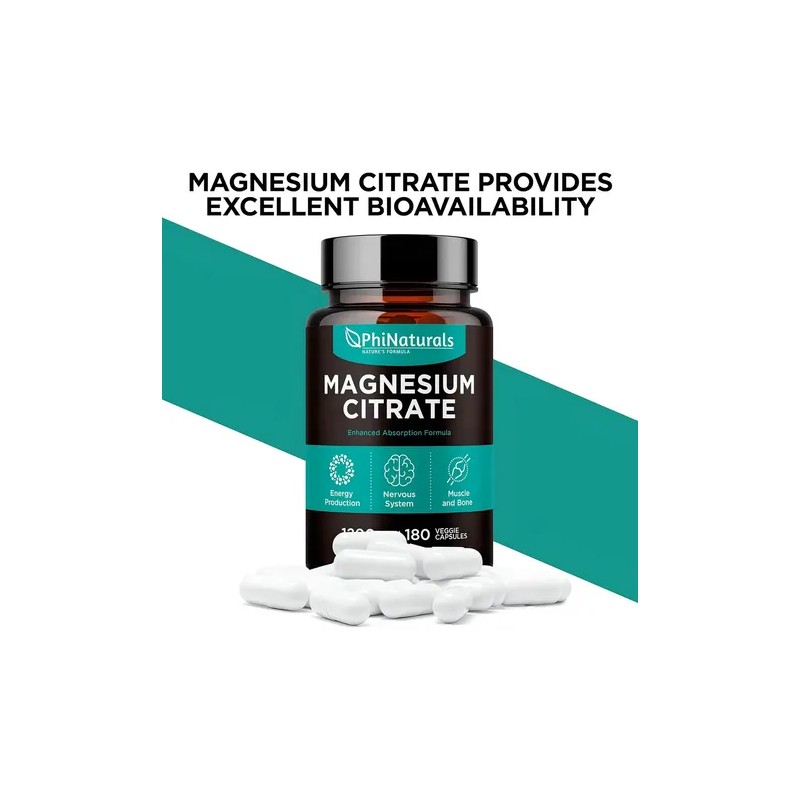 Citrato De Magnesio 400mg X 180 Capsulas
