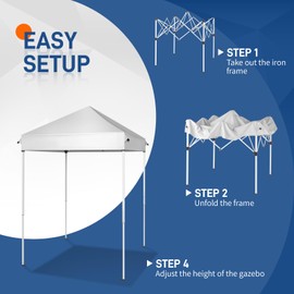 Outvita 5x5 Pop Up Canopy Tent, Ez Up Outdoor Canopy Tent Instant Shelter with Carry Bag Straight Legs Patio Balcony Porch Backyard Garden