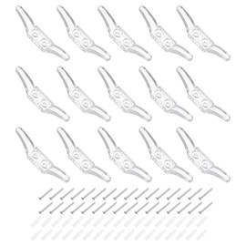 uxcell 24Pcs 65x12mm Blind Cord Cleats, Blind String Safety Rope Plastic Holder, Window Cord Hooks with Screws for Curtains Sun Shades Ropes, Clear