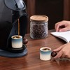 RISTEASO 2 OZ Espresso Cups with Wood Handle, Ceramic Espresso