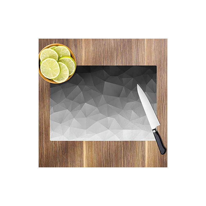 Whats On Your Wall.com Black White Grey Cool Glass Chopping
