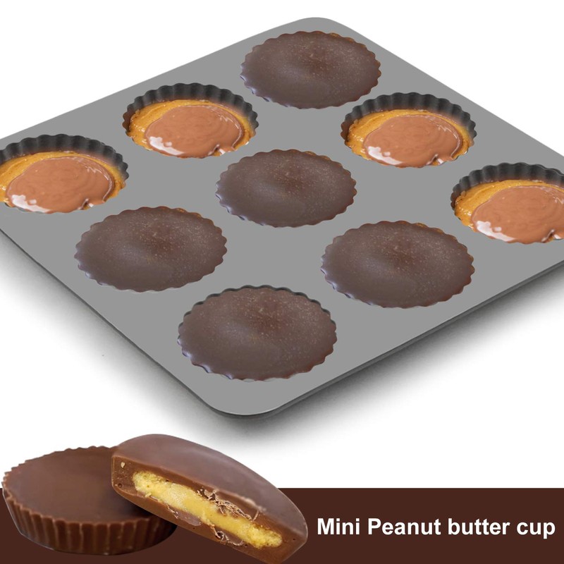 Palksky Chocolate Almond Peanut Butter Cup Mold - (3PCS) 9