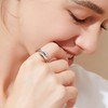 Hug Ring, S925 Sterling Silver Hugging Hands CZ Open Ring