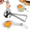 2er-Pack Eieröffner + Eigelb- und Eiweißtrenner, eier öffner, eieröffner stainless