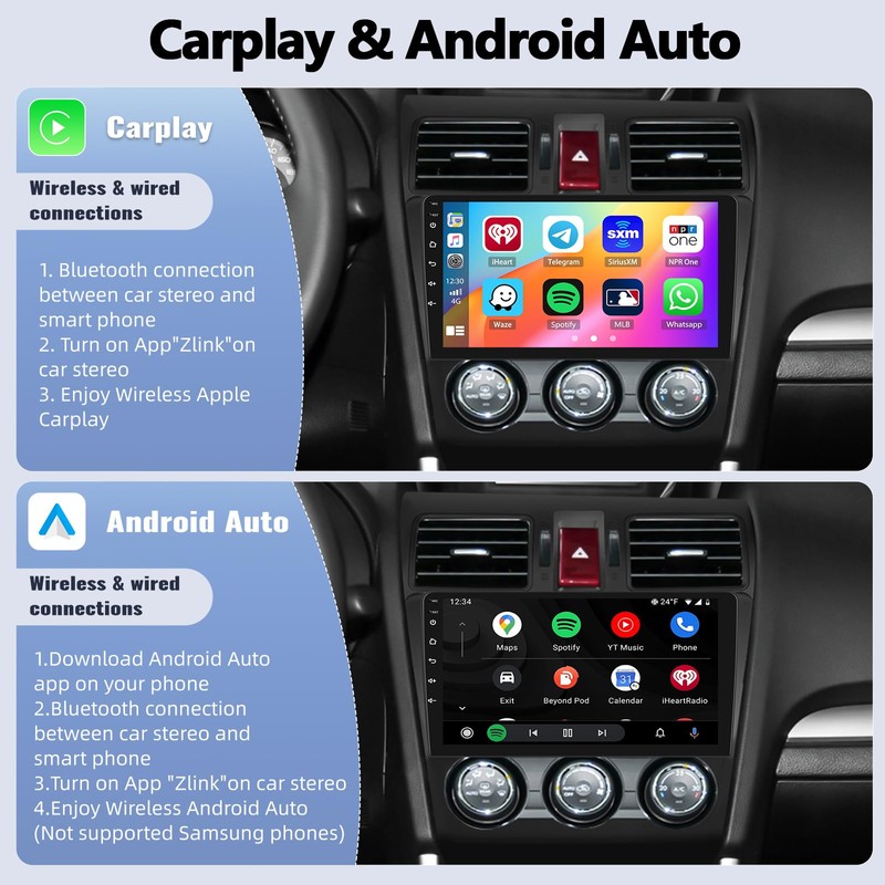 SIXWIN Andorid 13 2G+64G Android Car Stereo for Subaru Forester