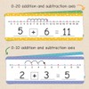Math Addition & Subtraction Number Line Cards 0-20, Erasable Learning