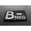 B Negative Blood Type Patch, Iron on Patch, Embroidered