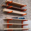 MOOMSINE Lumber Storage Rack Wall Mount, Heavy Duty Metal Wood
