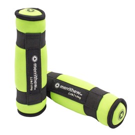 MERRITHEW Soft Dumbbells, Pair (Lime), 2.2 lbs / 1 kg Each