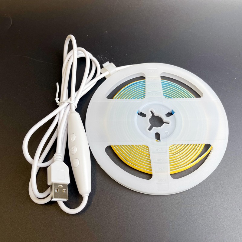 Clearhill 5V 5mm Width USB COB LED Strip Lightswith Dimmable