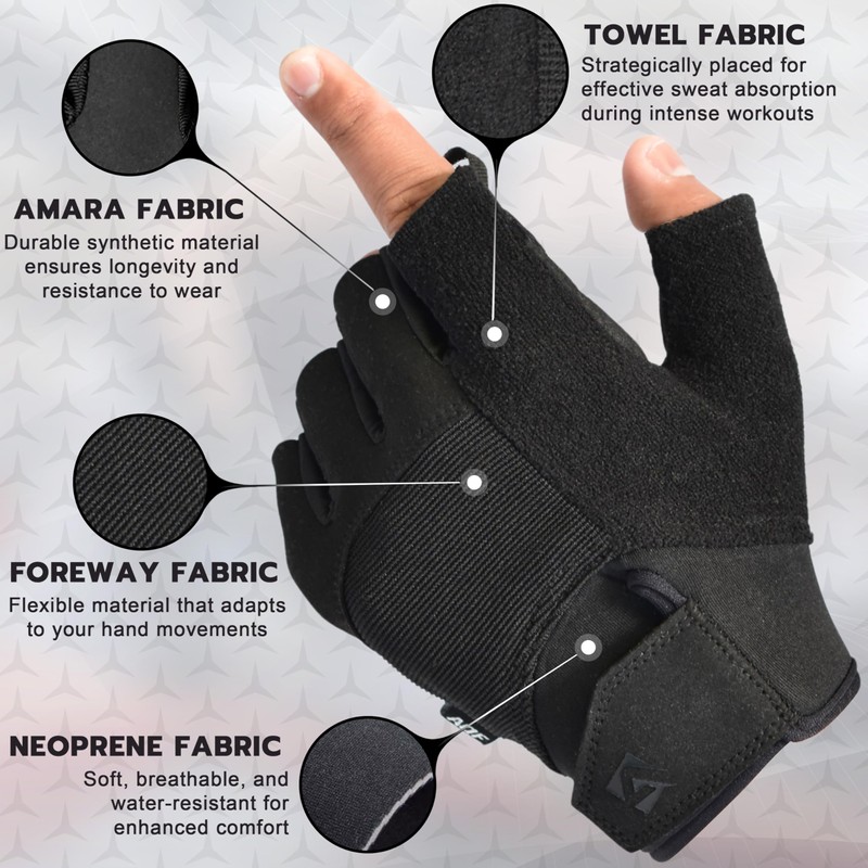 AQF Gym Gloves for Men & Women - Lightweight, Breathable,