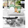 Kitsure Dish Drying Rack - Compact Dish Rack with Utensil