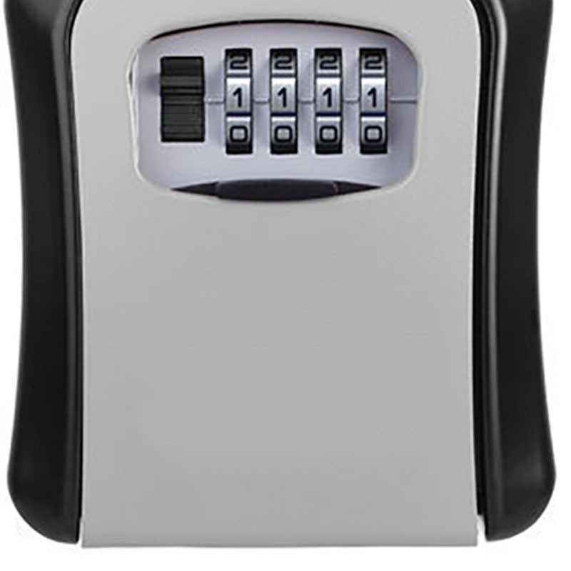 Key Box Wall Mounted 4 Digit Aluminium Alloy Simple Safe
