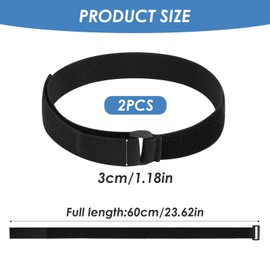 Quwem 2Pcs Straps for Securing Parasol Wind Tie Down Straps Adjustable for Parasol Cantilever Patio Umbrella (Nylon 3cm*60cm Black)